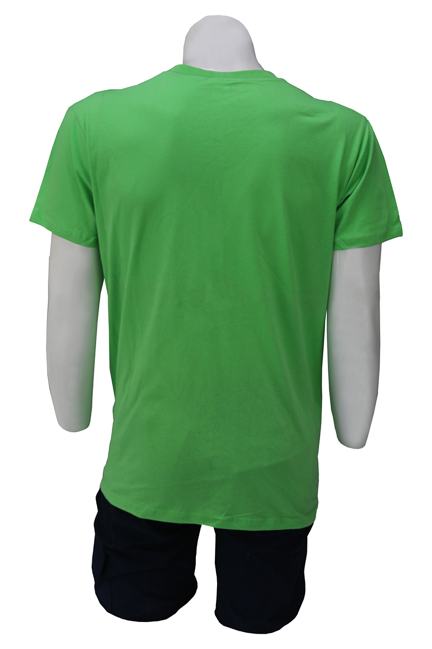 toptan-v-yaka-yesil-t-shirt-yanlari-dikisli-duz-yaka