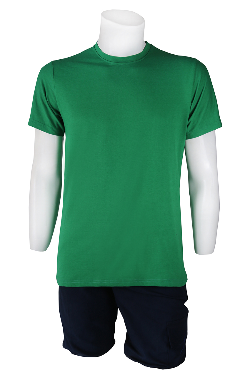 toptan-sifir-yaka-yesil-t-shirt-yanlar-dikisli-ince-biye-yaka