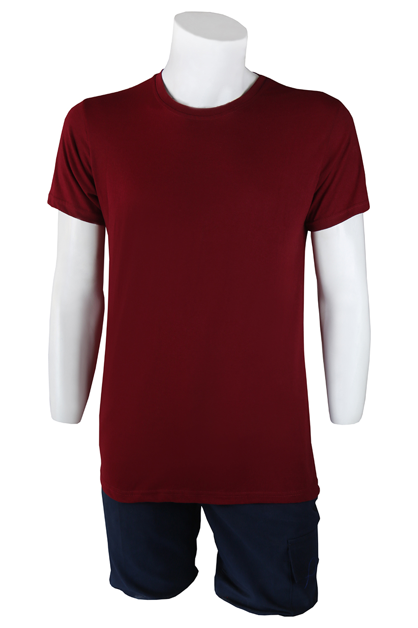 toptan-sifir-yaka-bordo-t-shirt-yanlar-dikisli-ince-biye-yaka